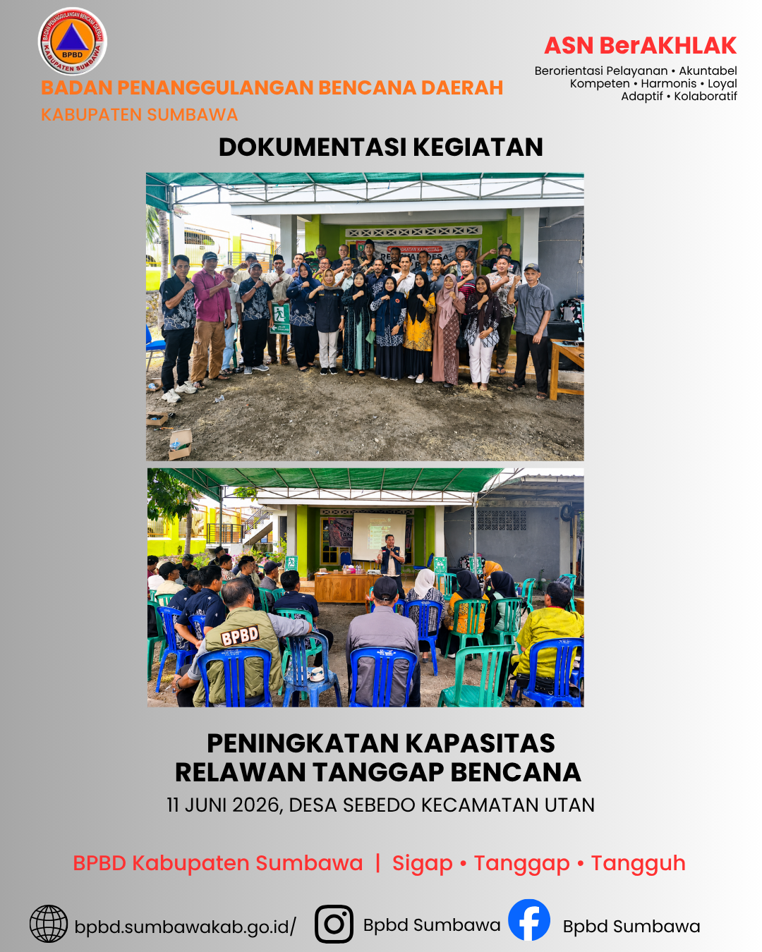 Penguatan Kapasitas Relawan Tanggap Bencana